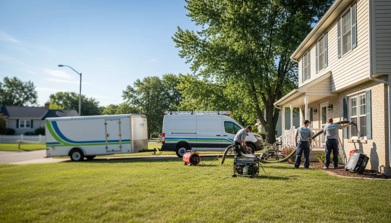 Flooded Basement Restoration And Cleanup With Repair in New Goshen, IN near me